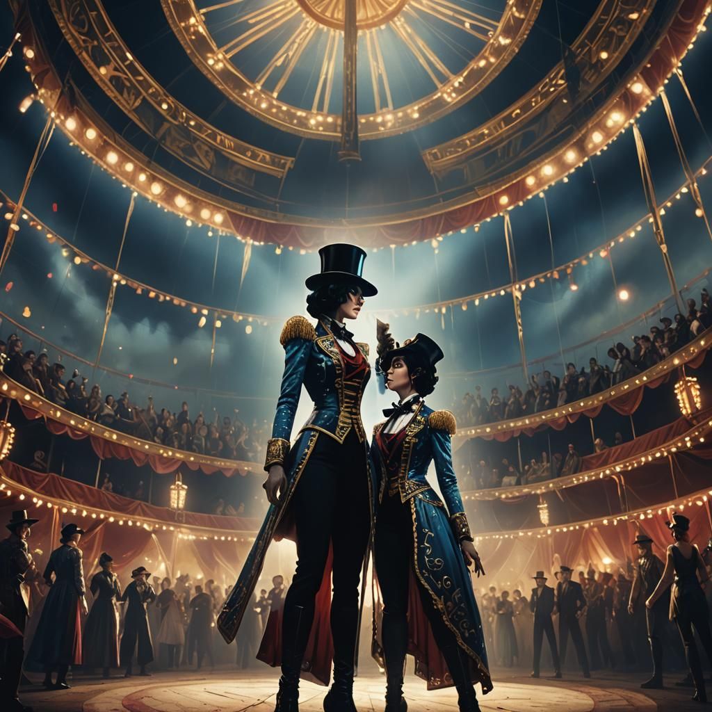 Dramatic Circus Ringmasters in Fantasy Concept Art