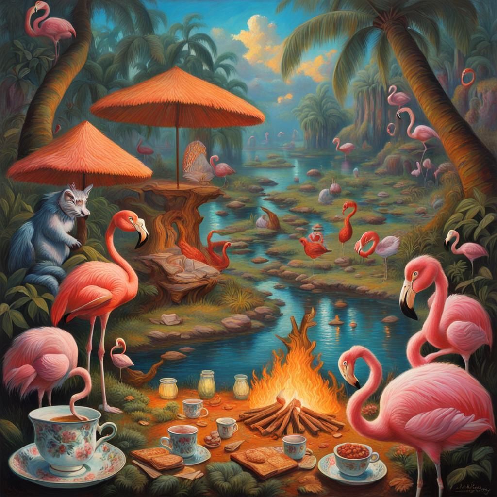 Alice in Wonderland's Tahiti Adventure: A Gauguin-esque Mast...