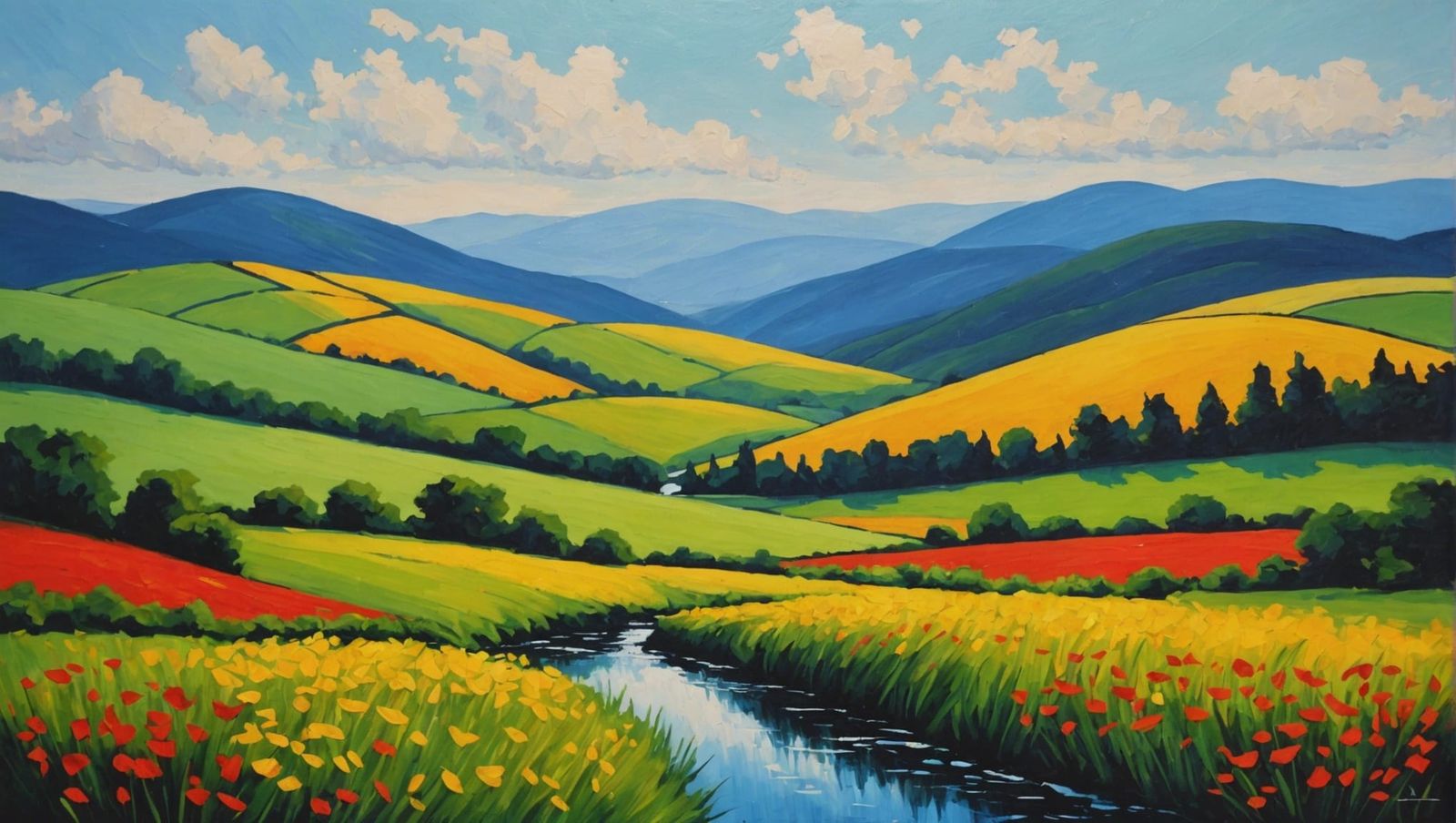 Abstract Landscape Painting