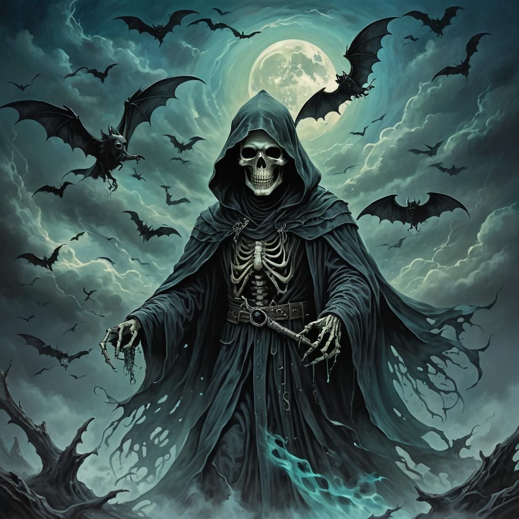 Ethereal Grim Reaper in Swirling Tempest