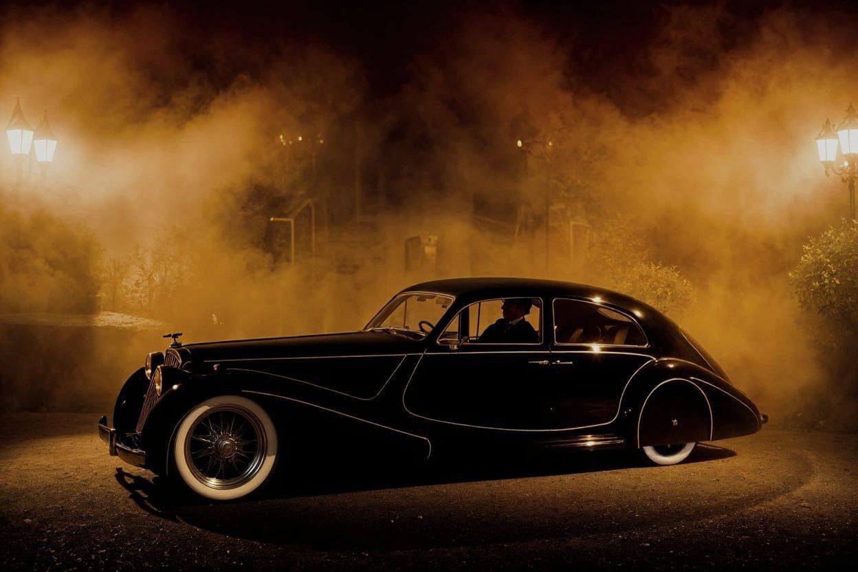 Aerodynamic 1930s Berline with Exposed Wheel