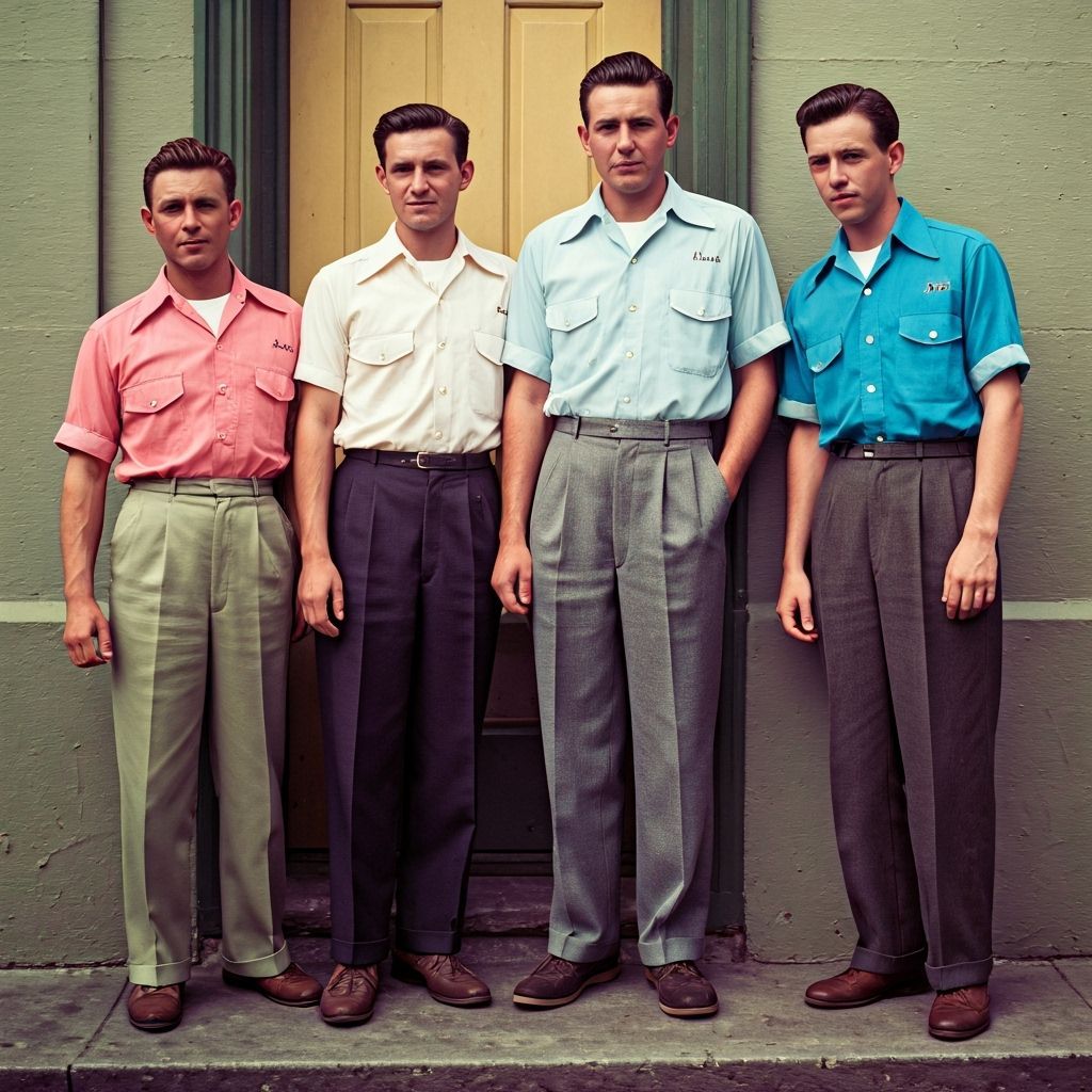 Nostalgic Postwar Dads in Bowling Shirts
