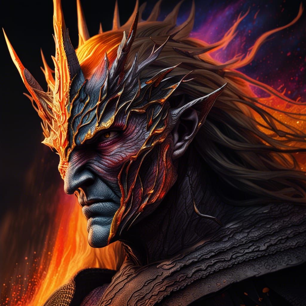 Sauron with Trump Hair: Hyperrealistic Concept Art