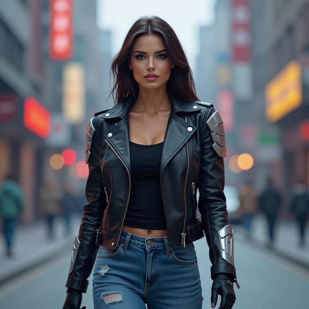 Heroic Woman in Armor, Cinematic Lighting