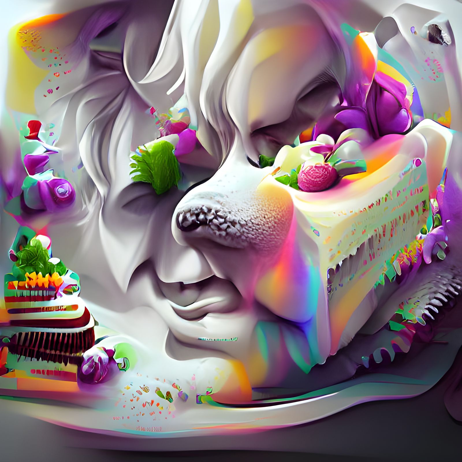 Beethoven's Birthday Cake: Digital 8K Illustration