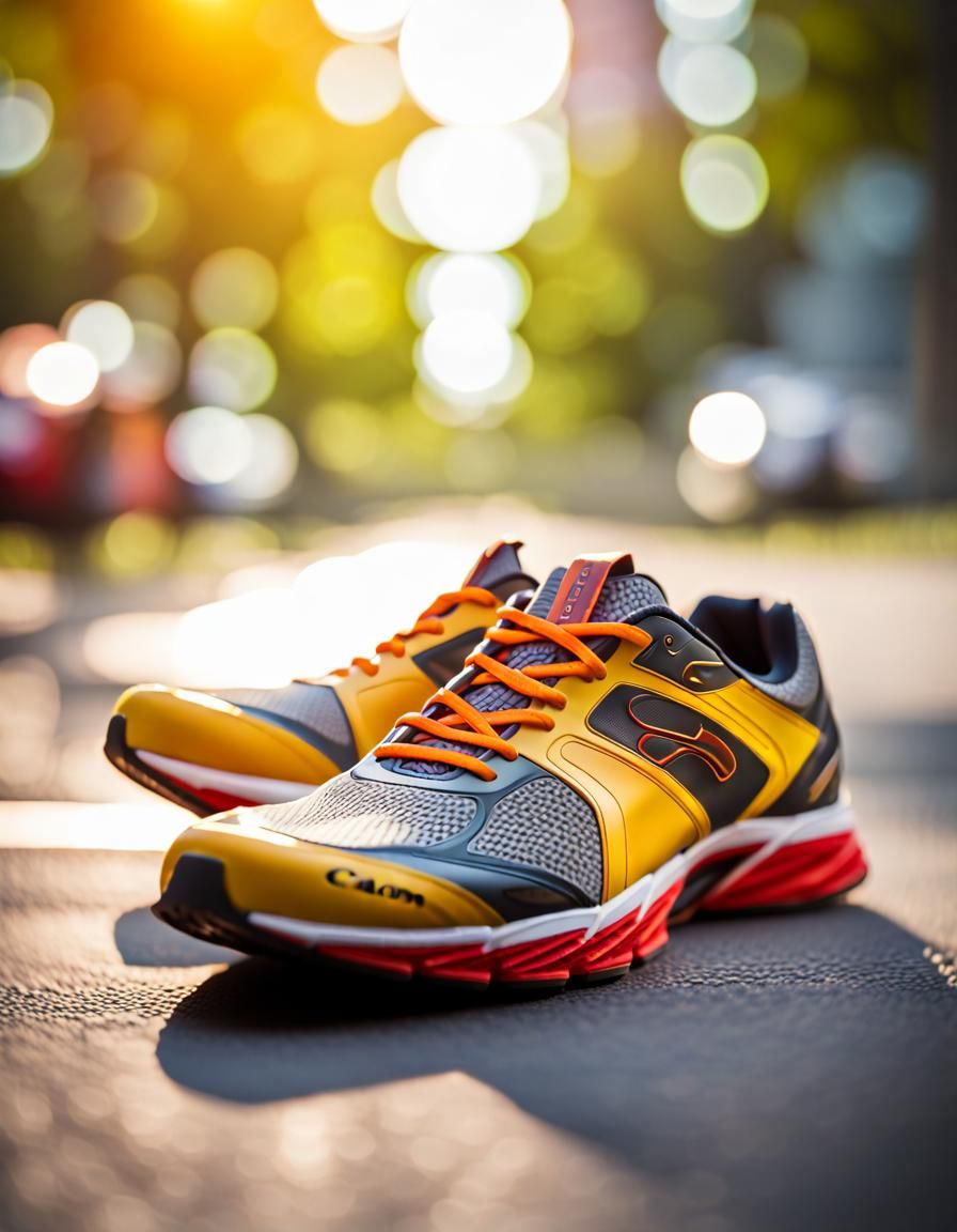 Exotic Sports Car Running Shoes: Professional Photo