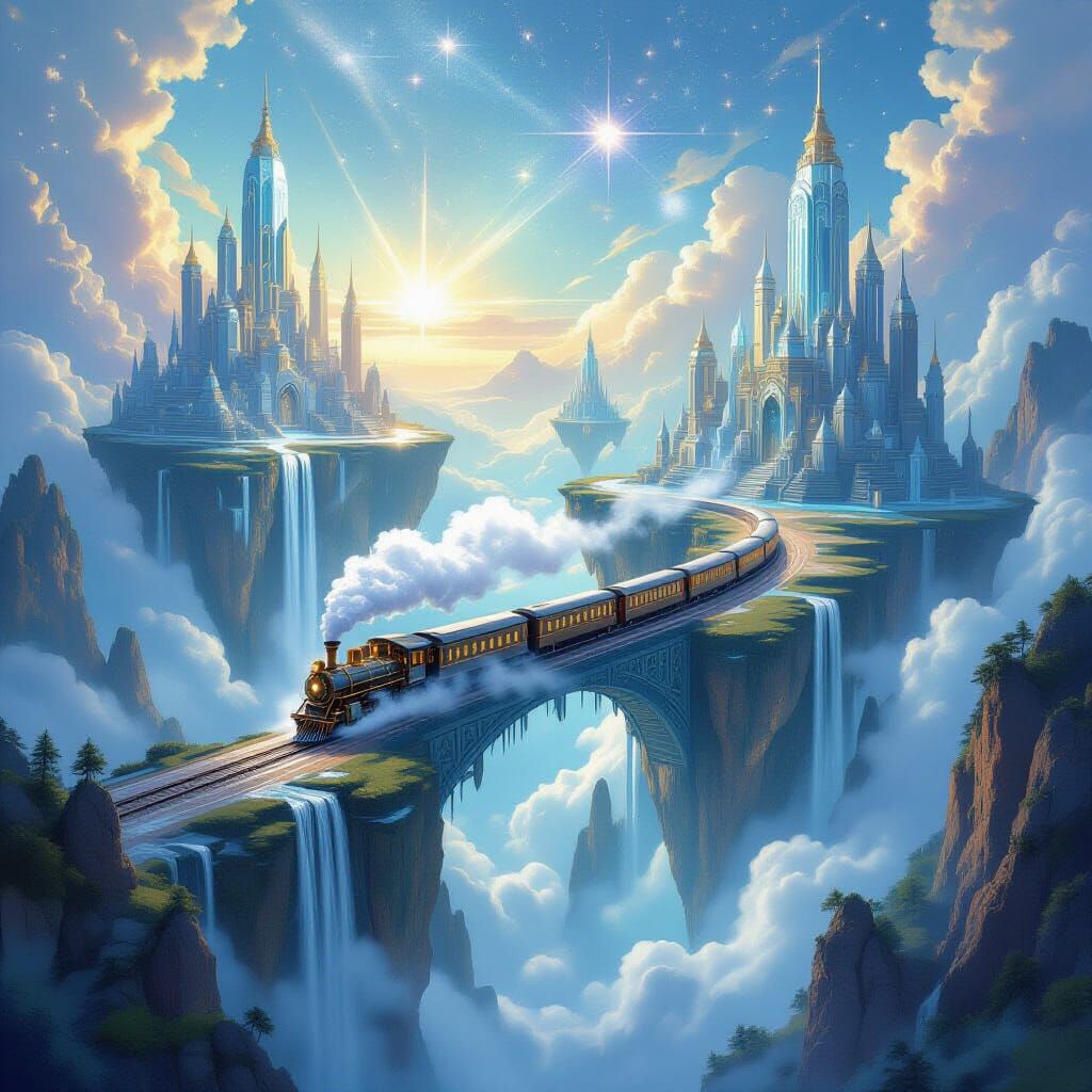 Spectral Conductor Guides Phantom Train Across Starlight Bri...