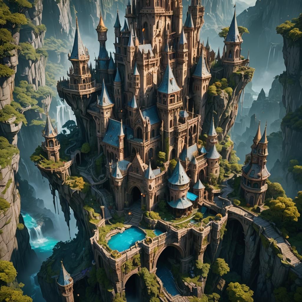 Detailed Fantasy Realm Concept Art in 8k