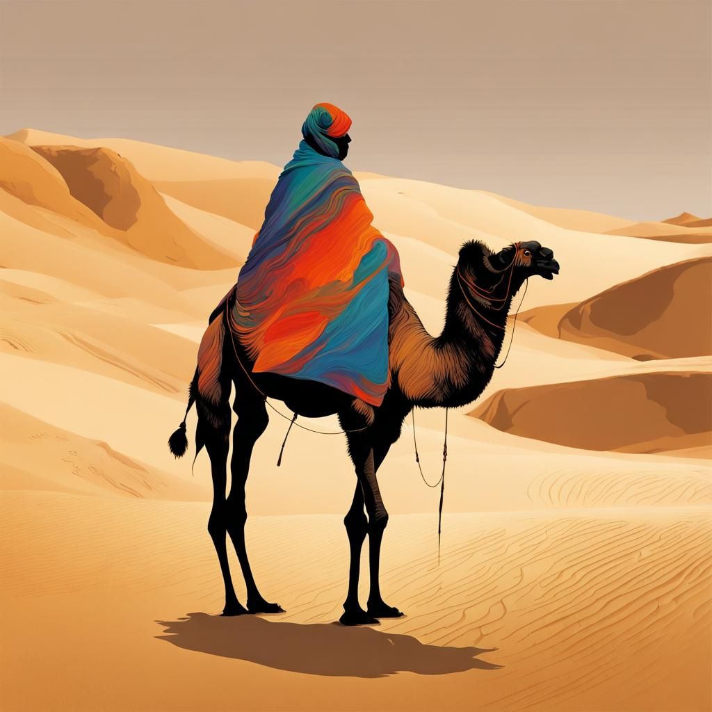 Surreal Desert Album Cover: Expressive Abstract Art