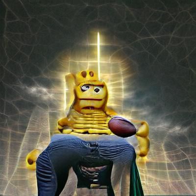 Deity Enthroned Above Kneeling Figures