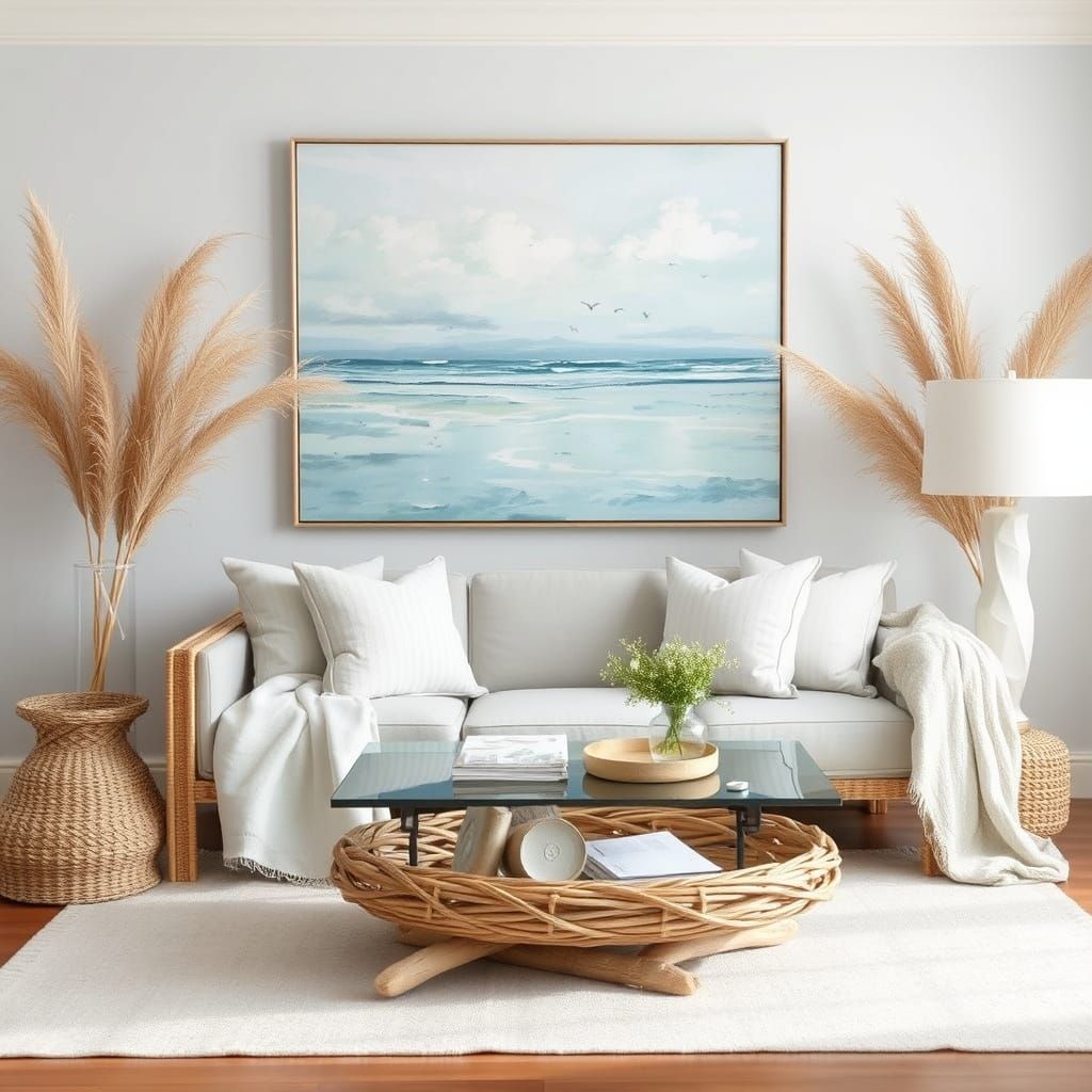Serene Coastal Home Decor with Natural Textures