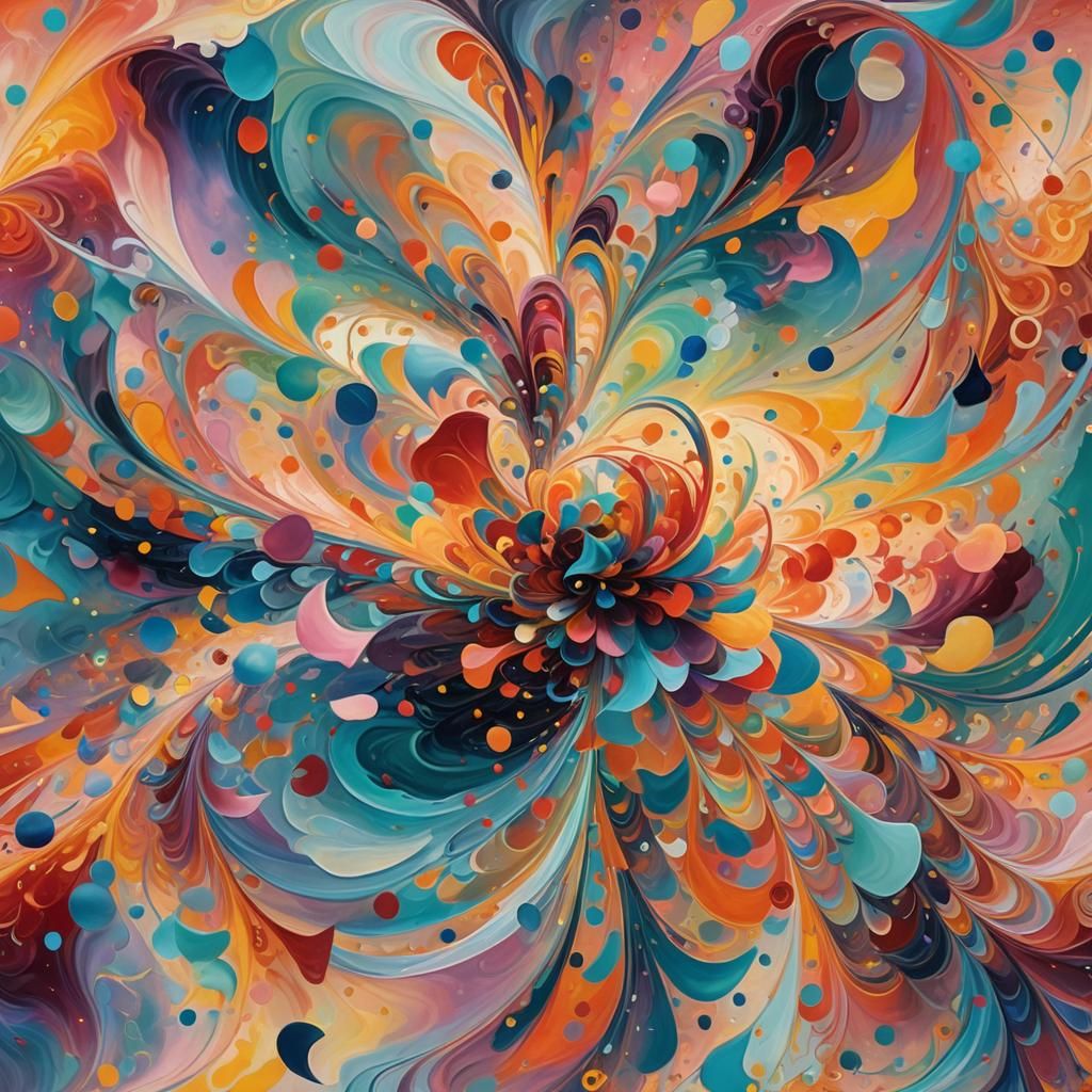 Abstract Geometric Shapes in Ethereal Pastel Hues