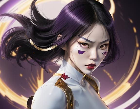 Athletic Japanese Girl in Aerial Martial Arts