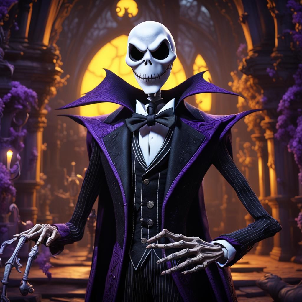 Jack Skellington: Dark Fantasy Concept Art in 8K