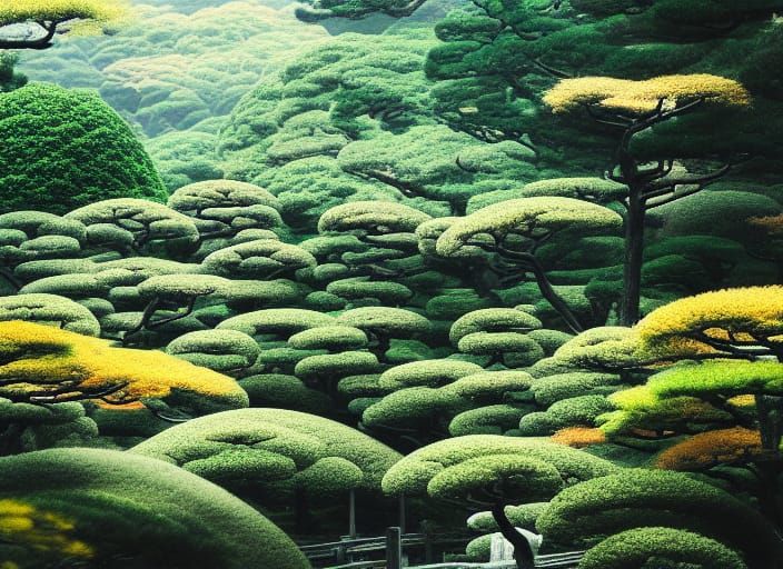 Ethereal Japanese Landscape: Digital Art