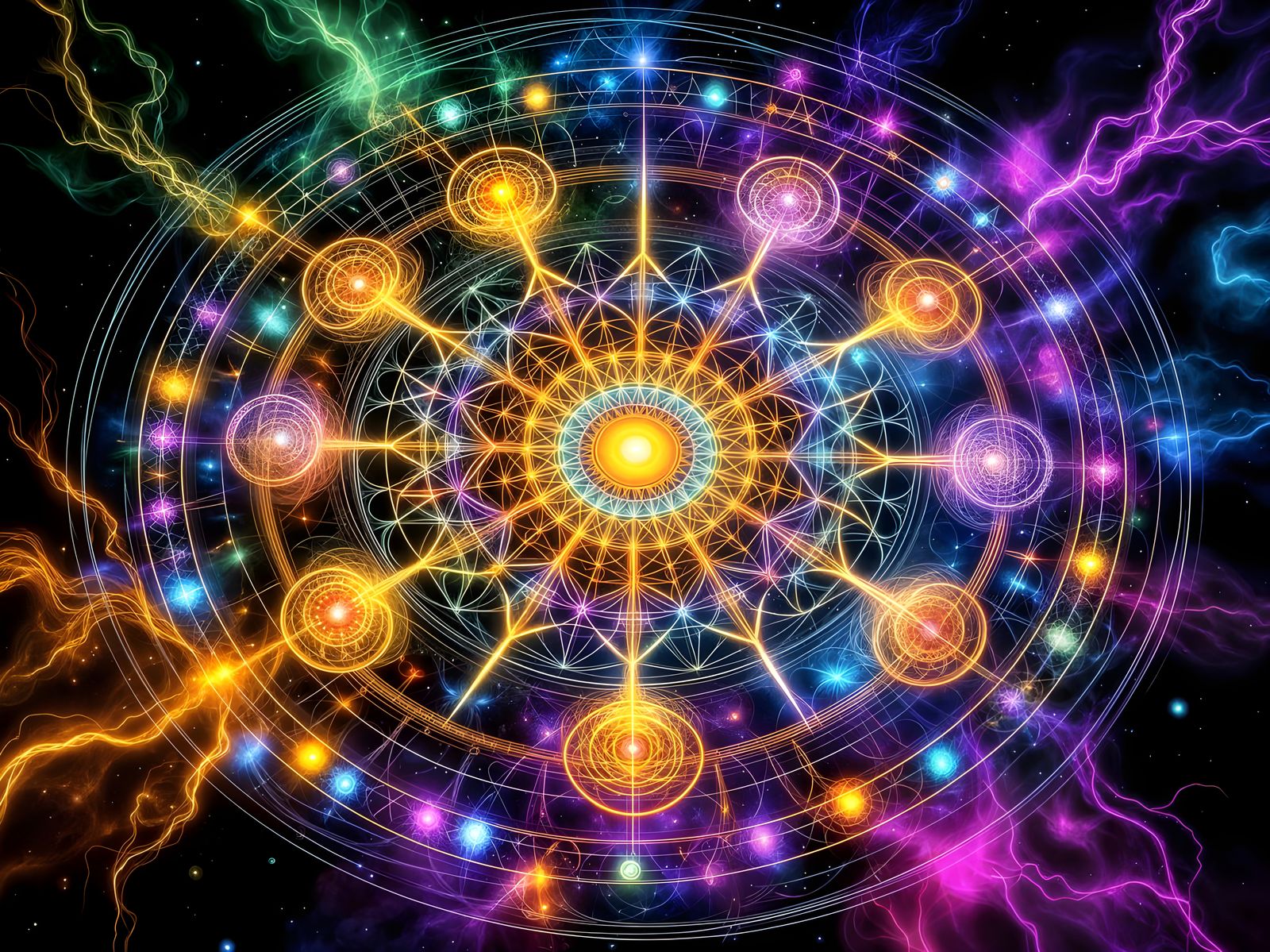 Synaptic Symphony: Sacred Geometry in Kaleidoscope