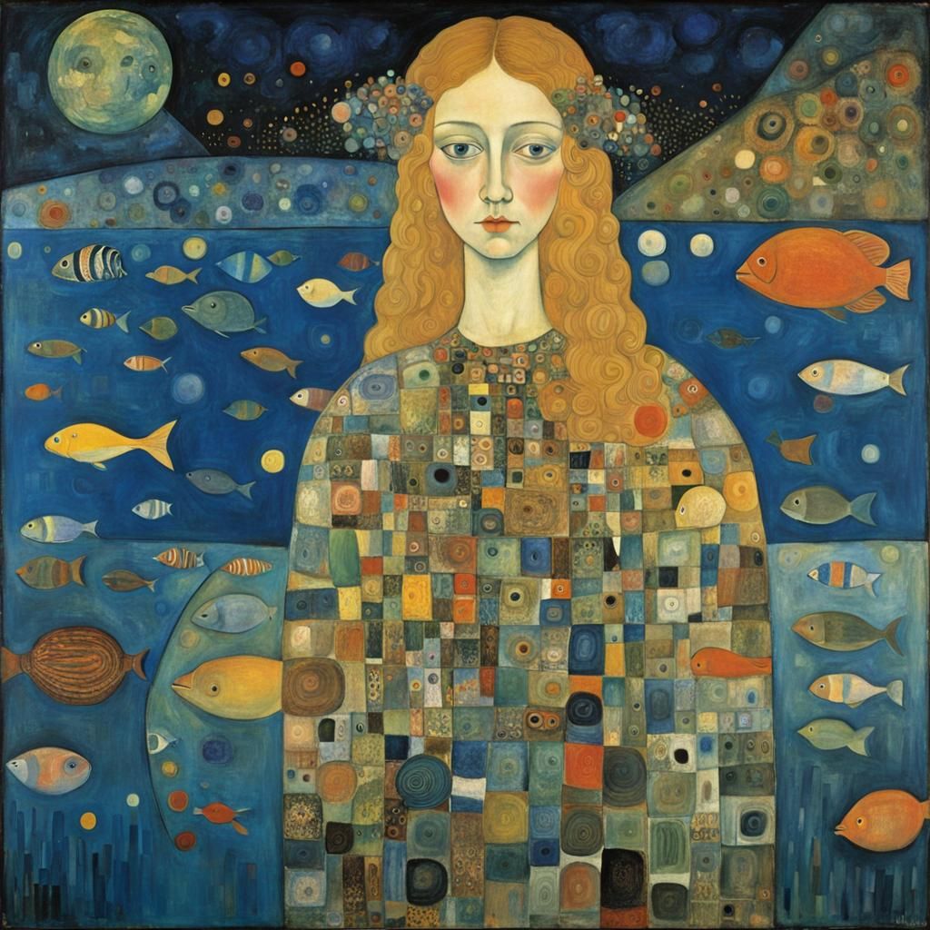 Deep Blue Sea: A Fusion of Art Styles