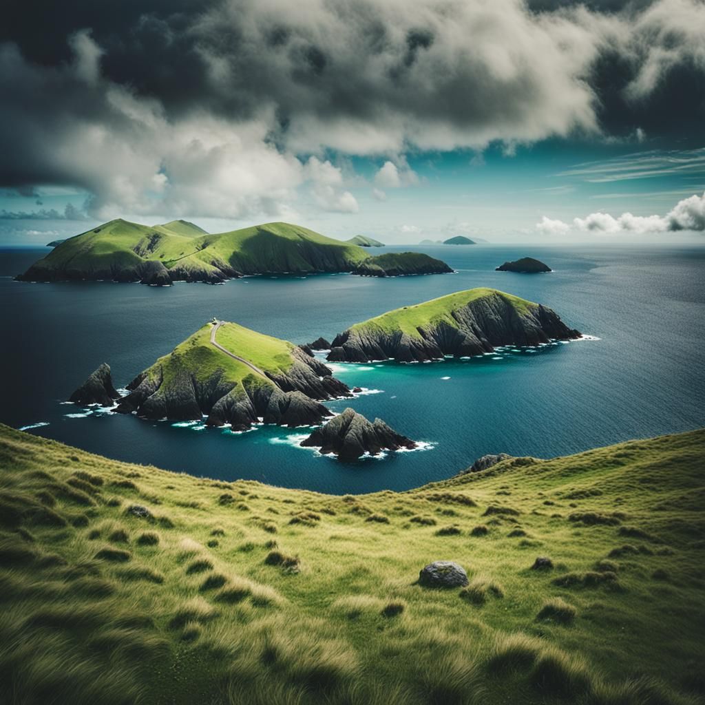 Great Blasket Island: Cinematic Summer Film Still