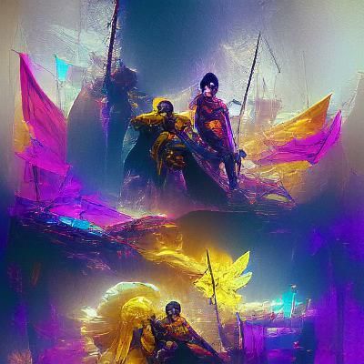 Hyperdetailed Titans in Dark Fantasy Art Style