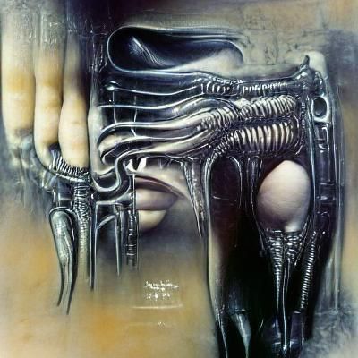 Biomechanical Art Inspired by Giger's Style