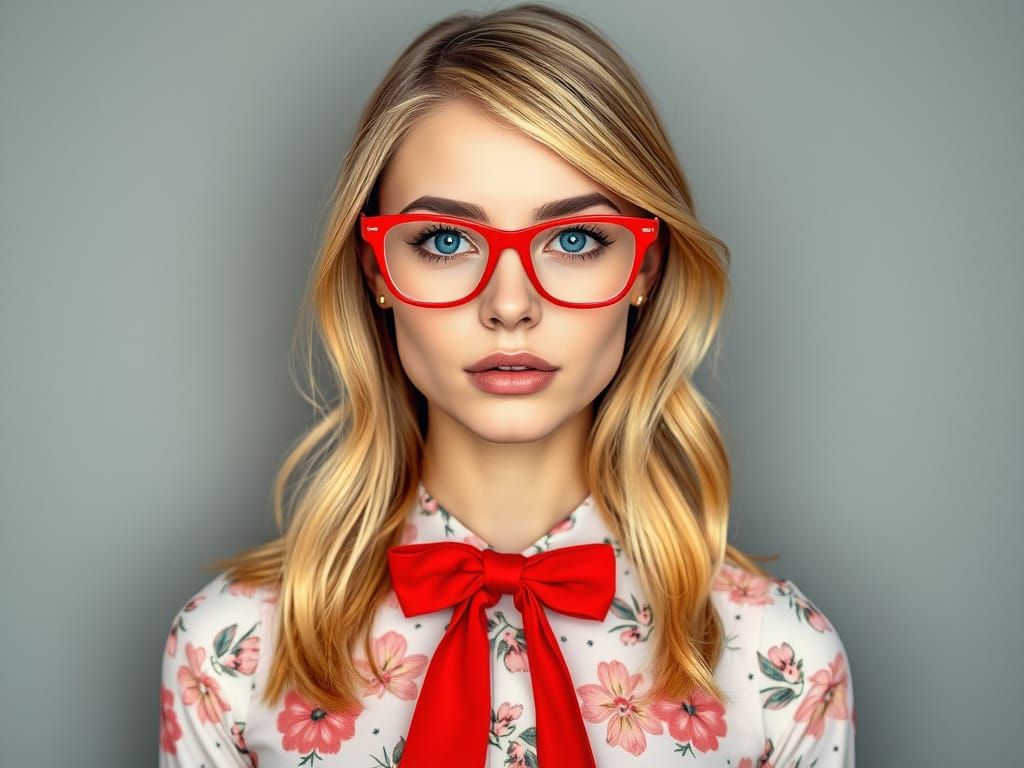 Modern Woman in Vibrant Floral Ensemble