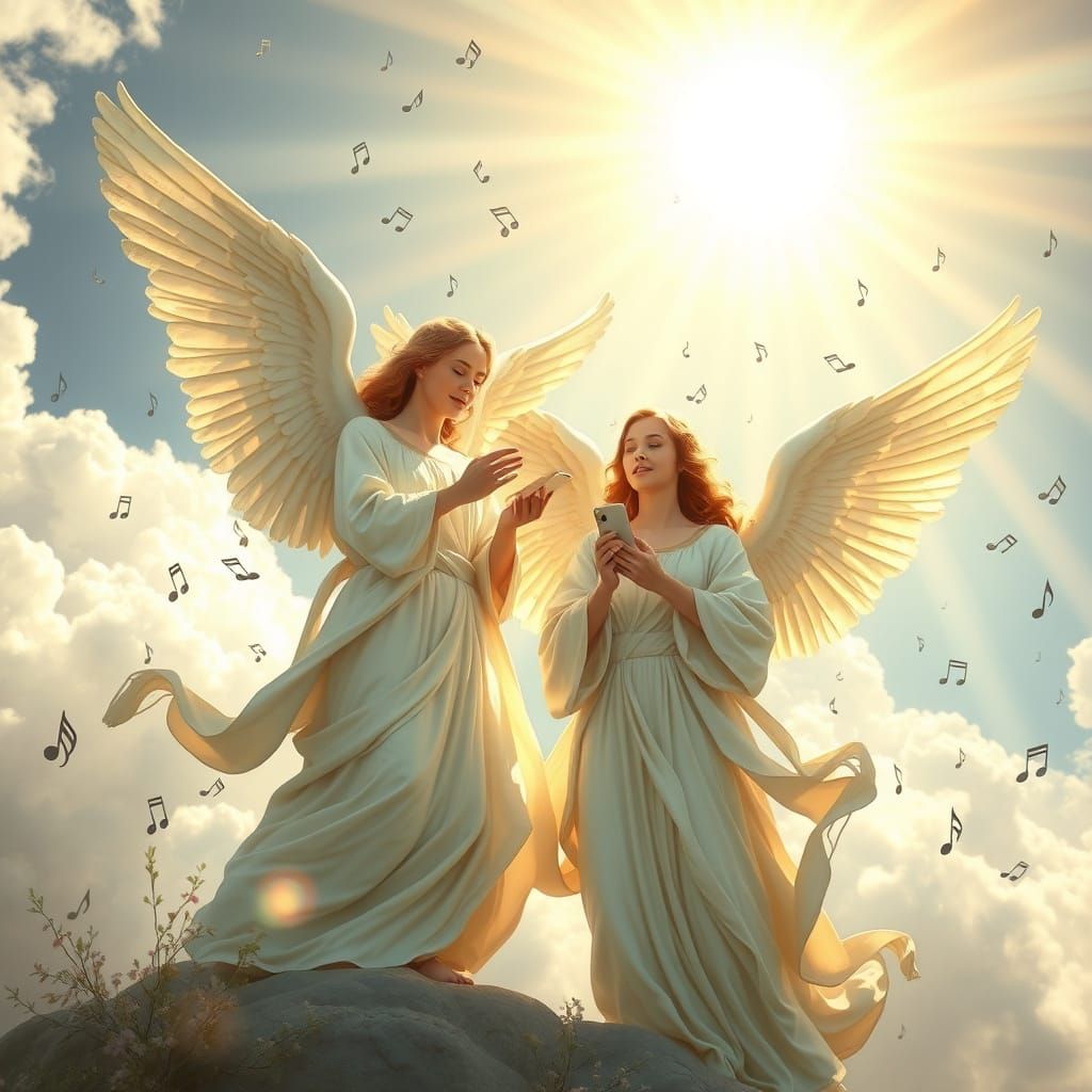 Angels Singing in Heavenly Harmony