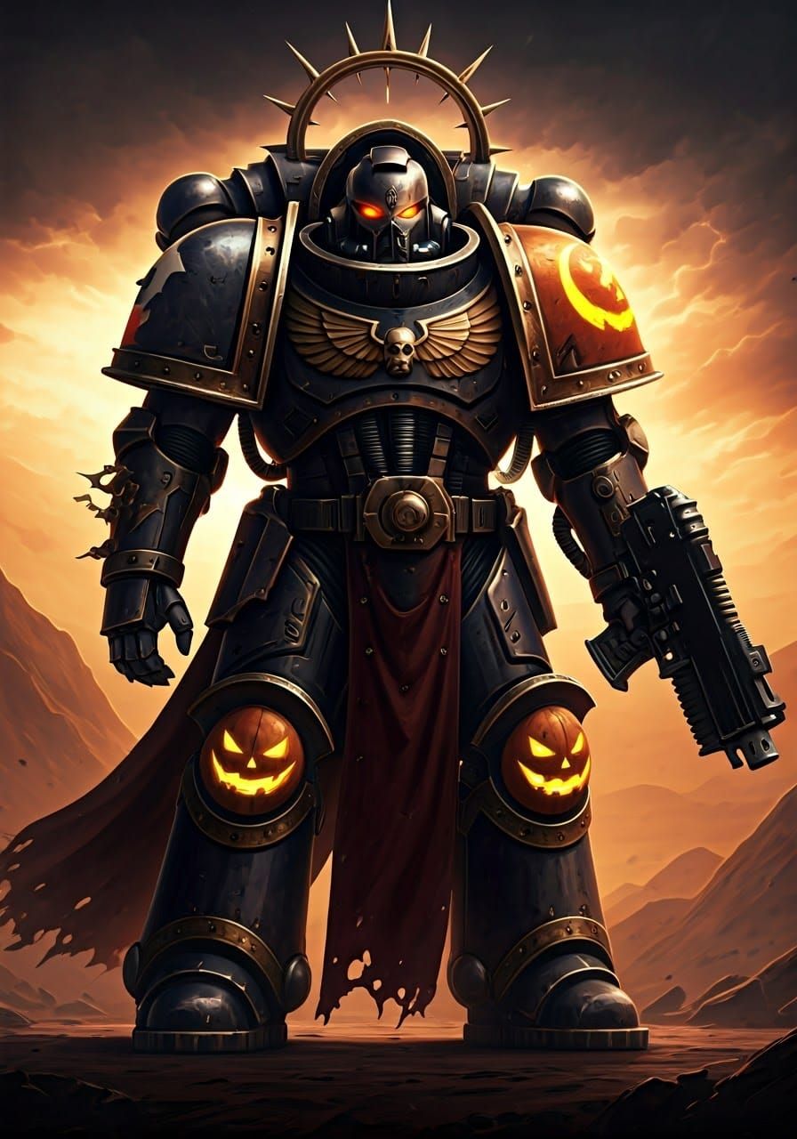 Halloween Space Marine in Grimdark Universe