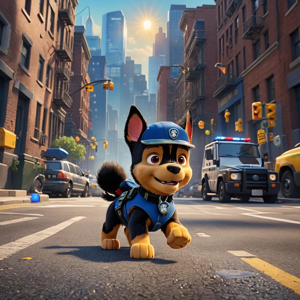 Animated PAW Patrol Character Hit by Police Car