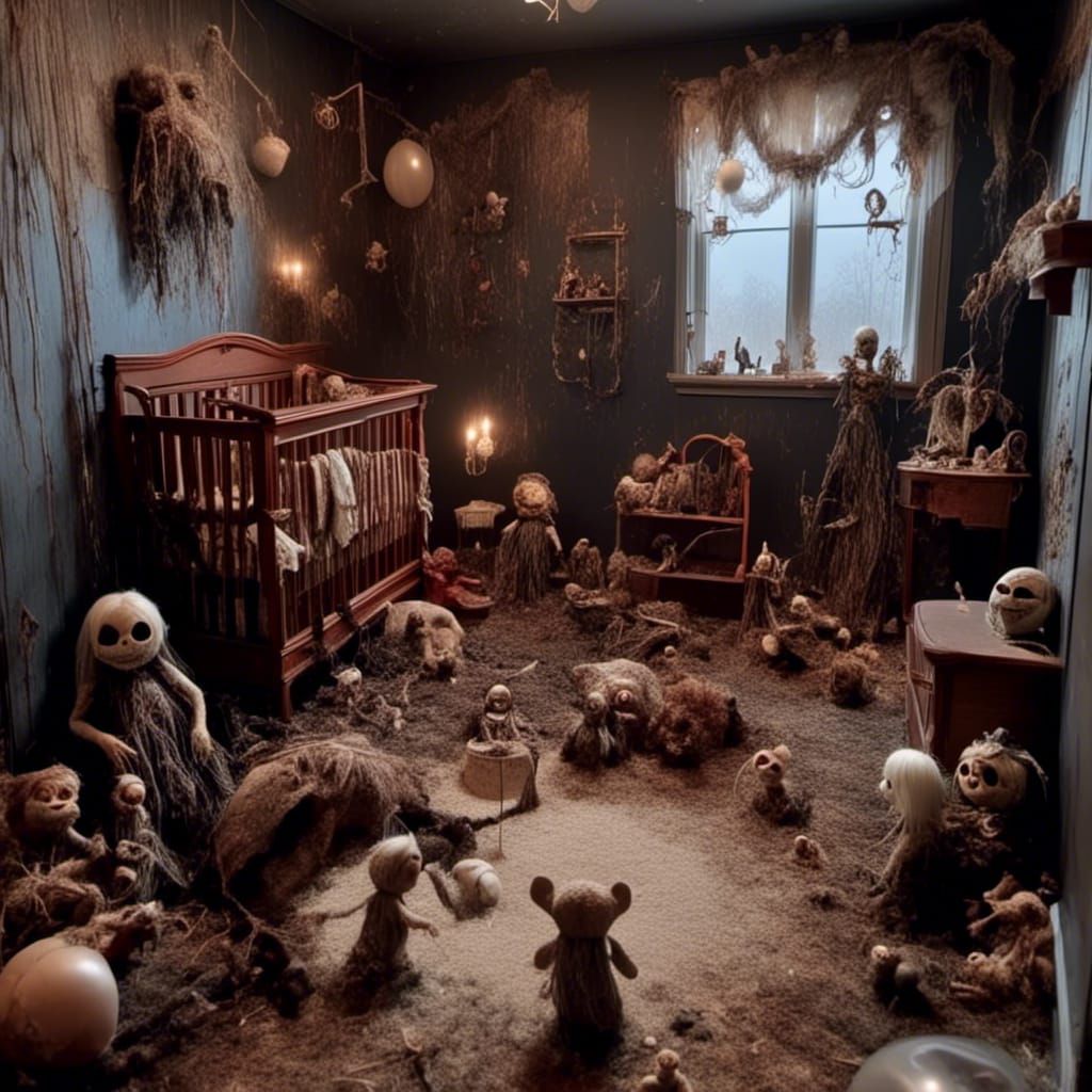 Eerie Nursery with Surreal Filigree Details