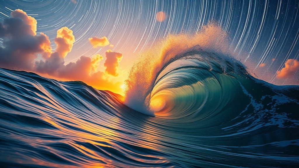 Ethereal Dreamscapes: Swirling Colors Amidst Cosmic Beauty