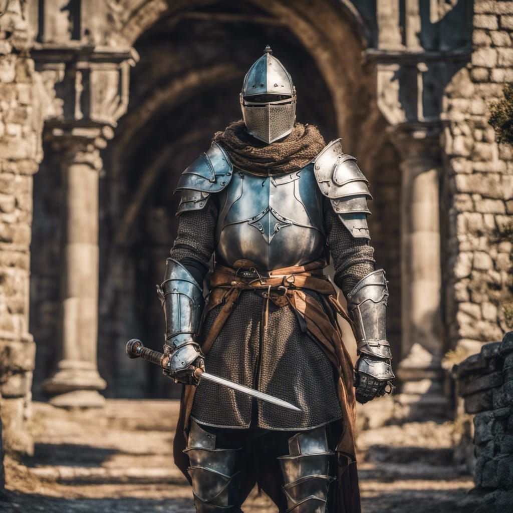Knight standing guard