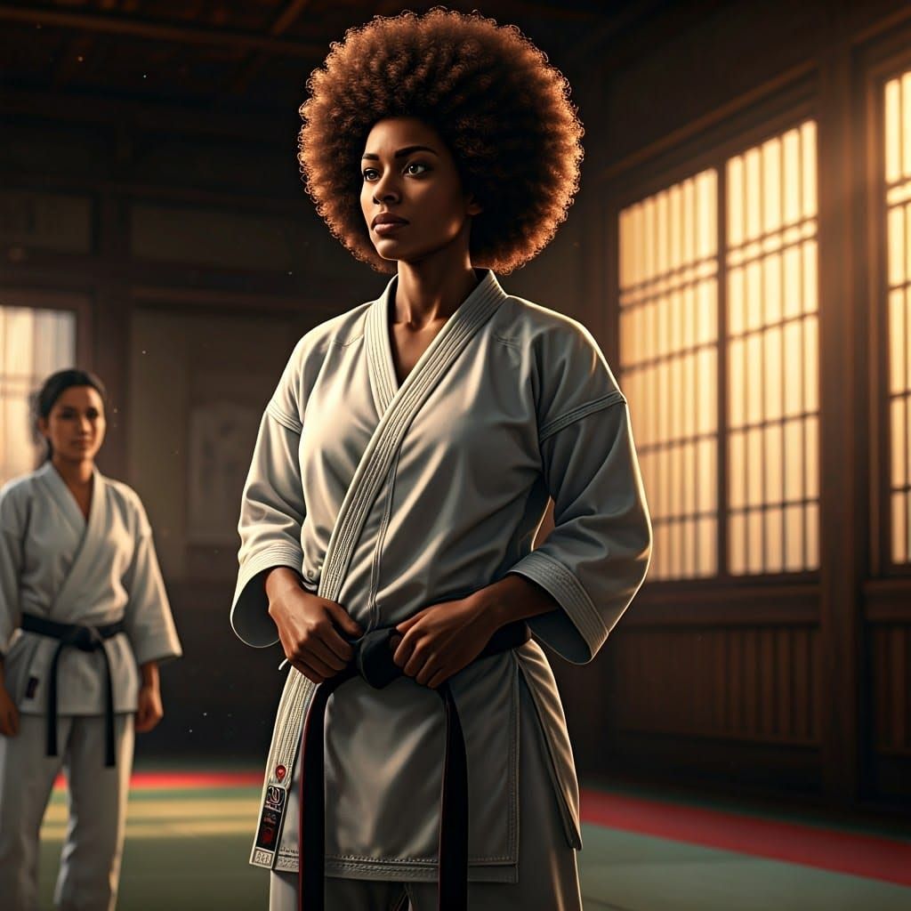 Karate Sensei in Golden Light