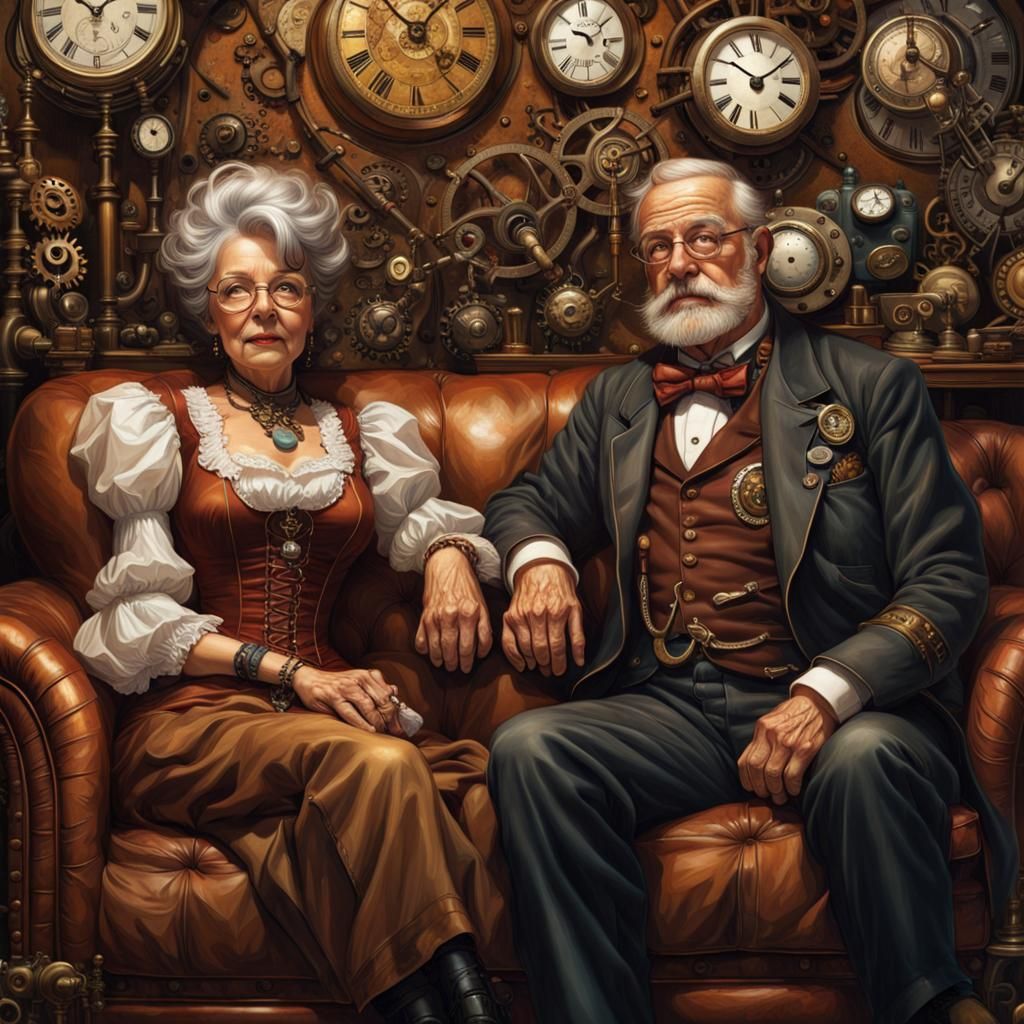Steampunk-Grandma and Grandpa