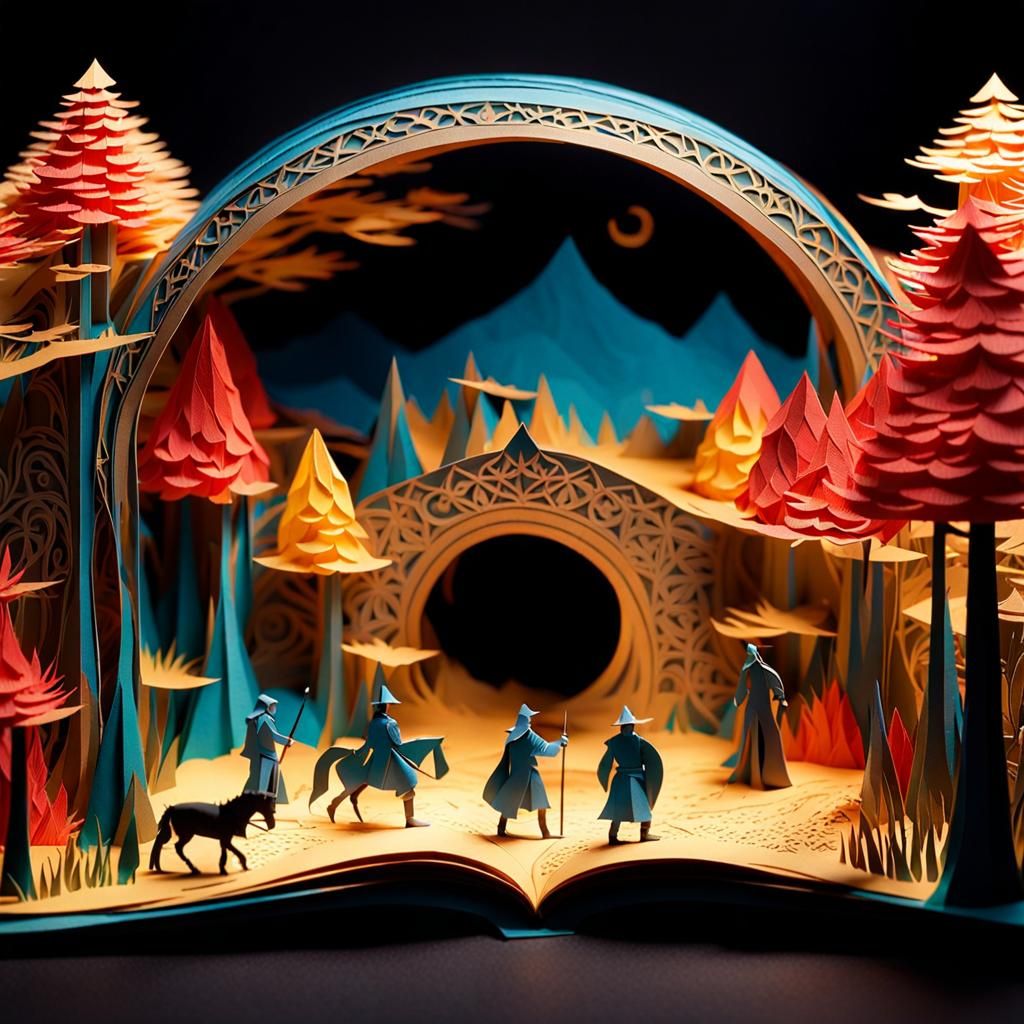 The Lord of The Rings Inspired Paper Cut Animation Artwork