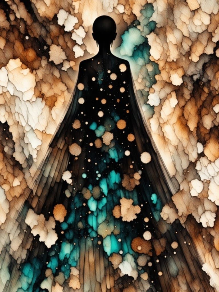 Gothic Grunge Beauty in Alcohol Ink Style