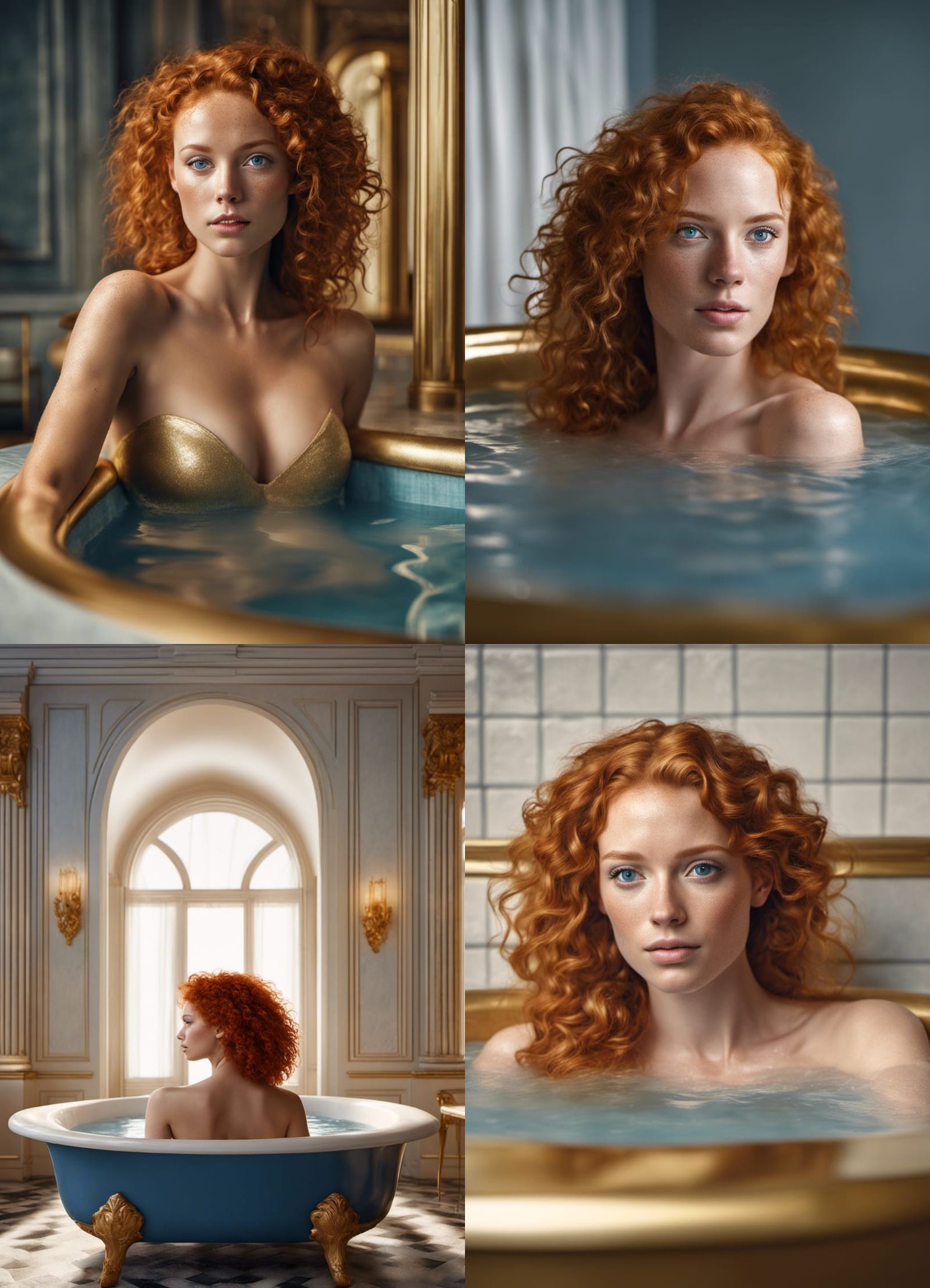 Redhead in the Bath 1