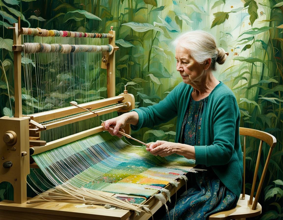 Enchanting Weaver Creates Vivid Dreamscapes in Whimsical Sty...