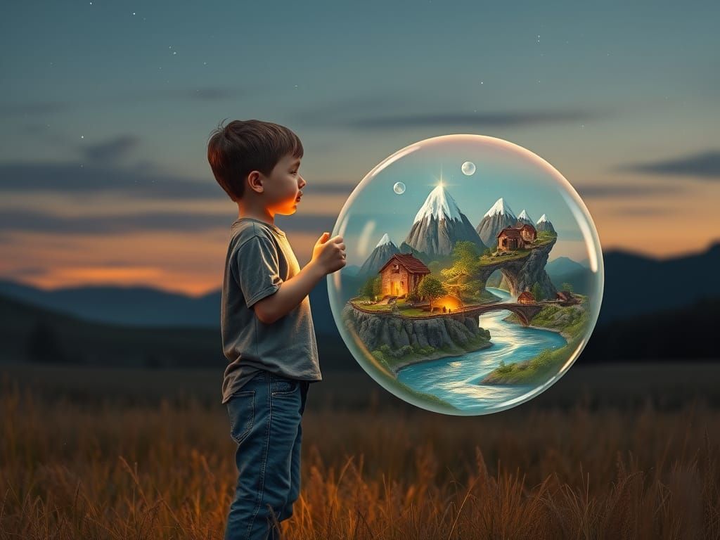 Miniature World in a Bubble, Painterly Realism