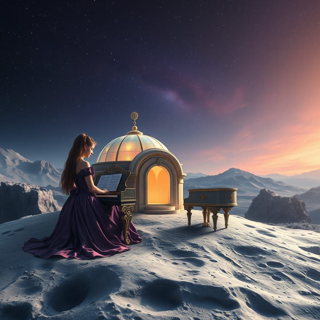 Lunar Dreamhouse with Starry Night Piano Concert