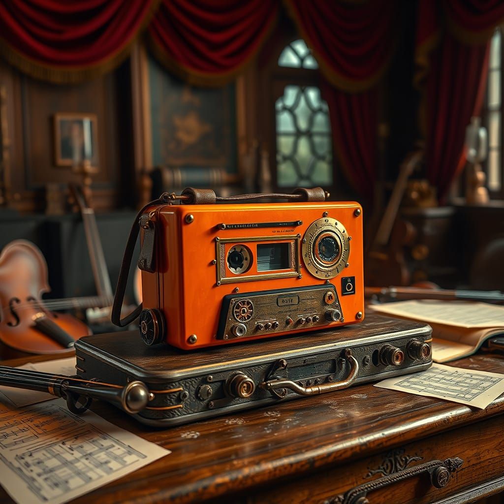 Steampunk Audio Cassette Player