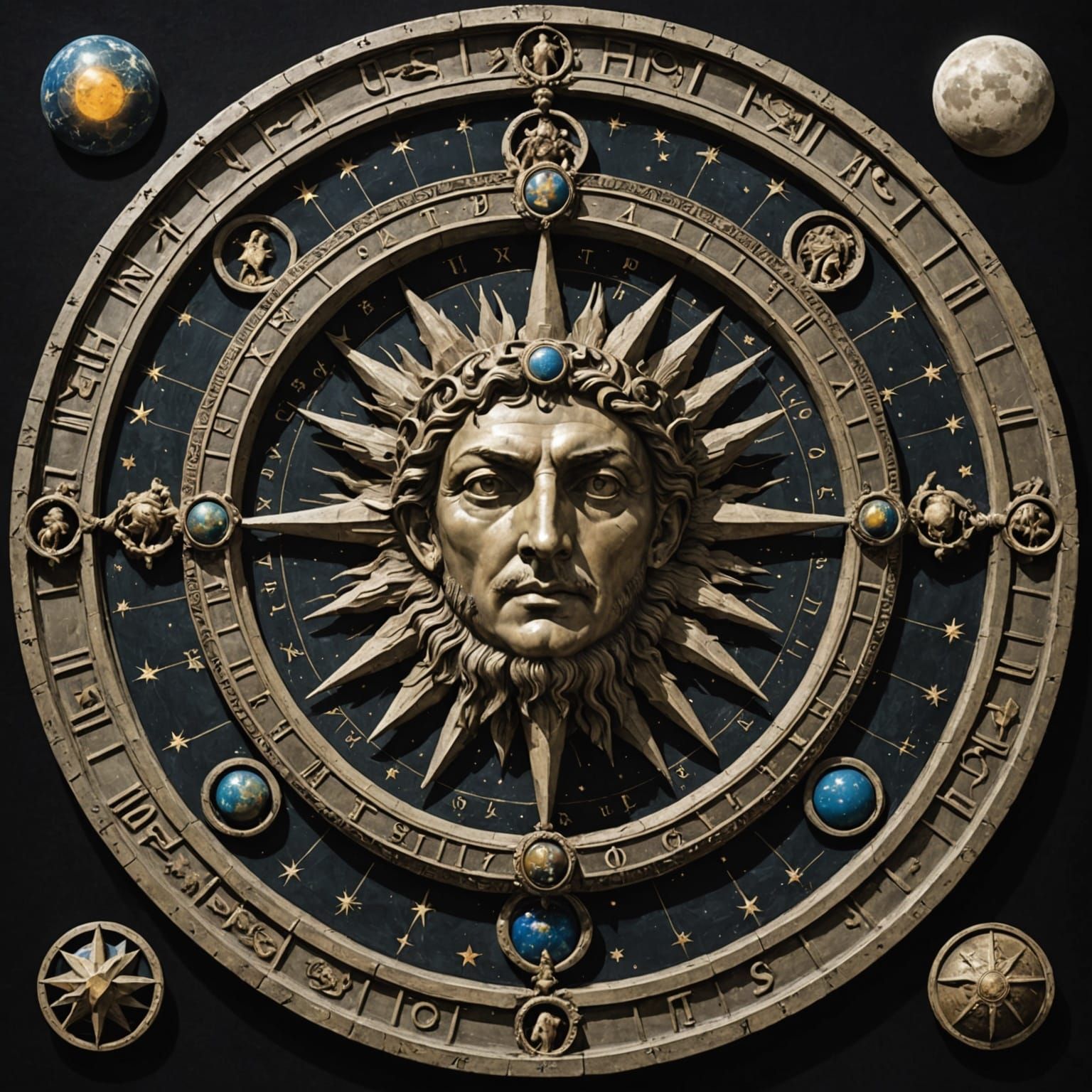 Ominous Astrological Portrait in Cinematic Film Style