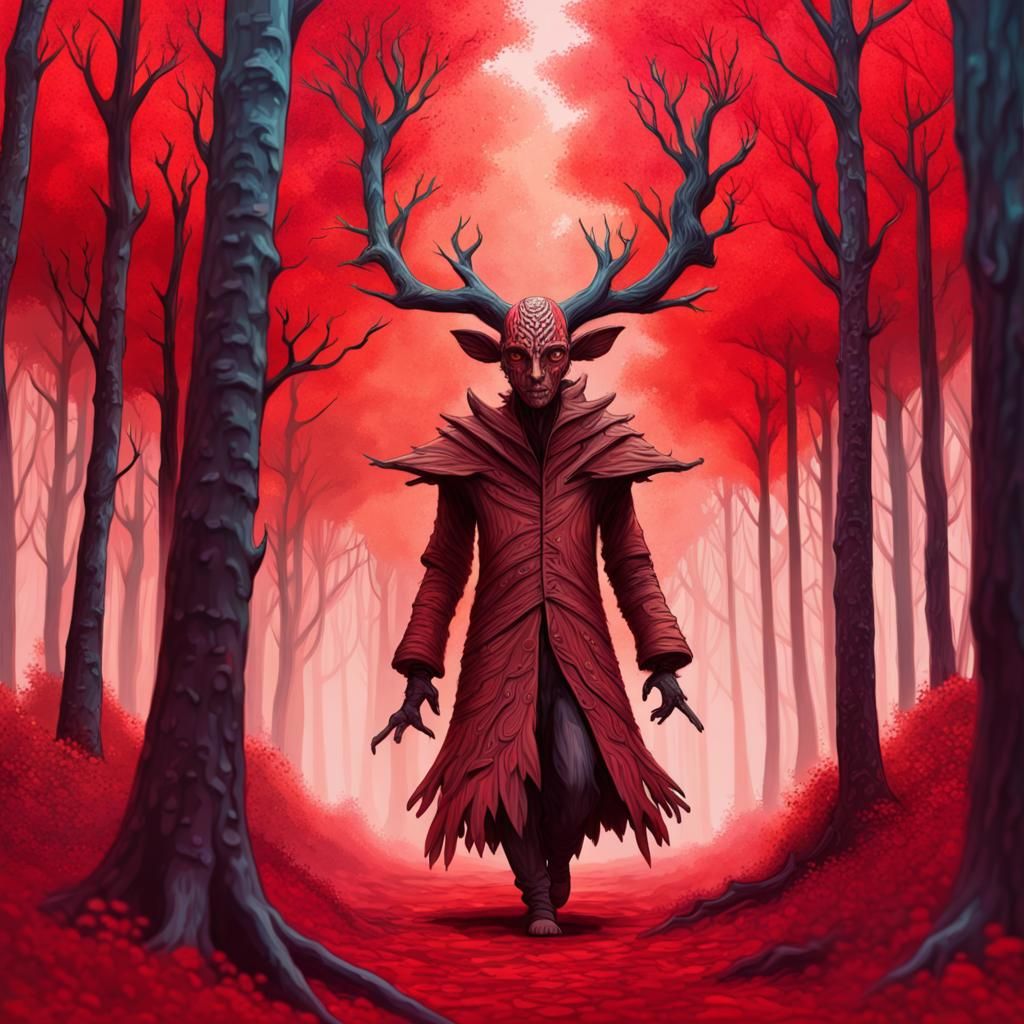 Samurai in Licorice Forest: Tim Burton Style