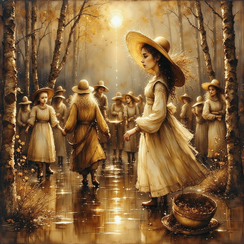 Abstract Expression of Passion in Dynamic Ink Style