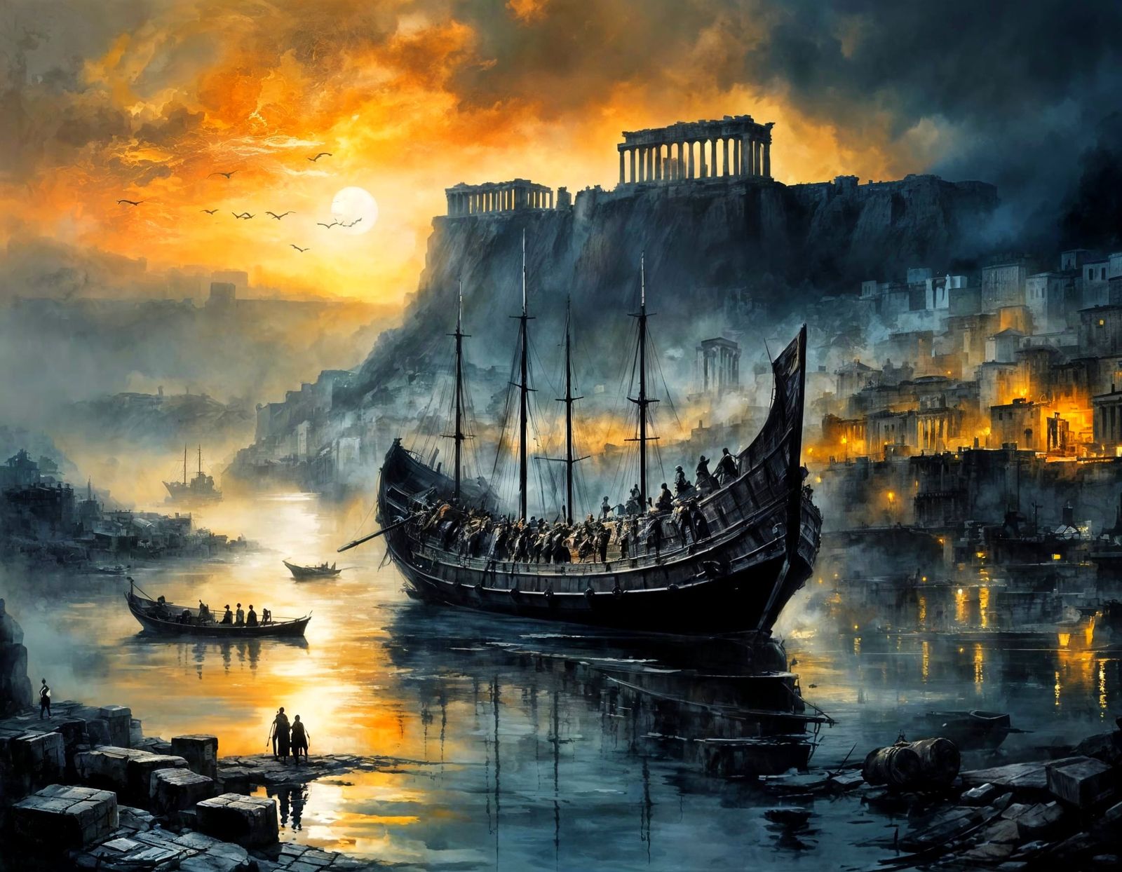 Aulis 1300 B.C. Ready to Sail for Troy