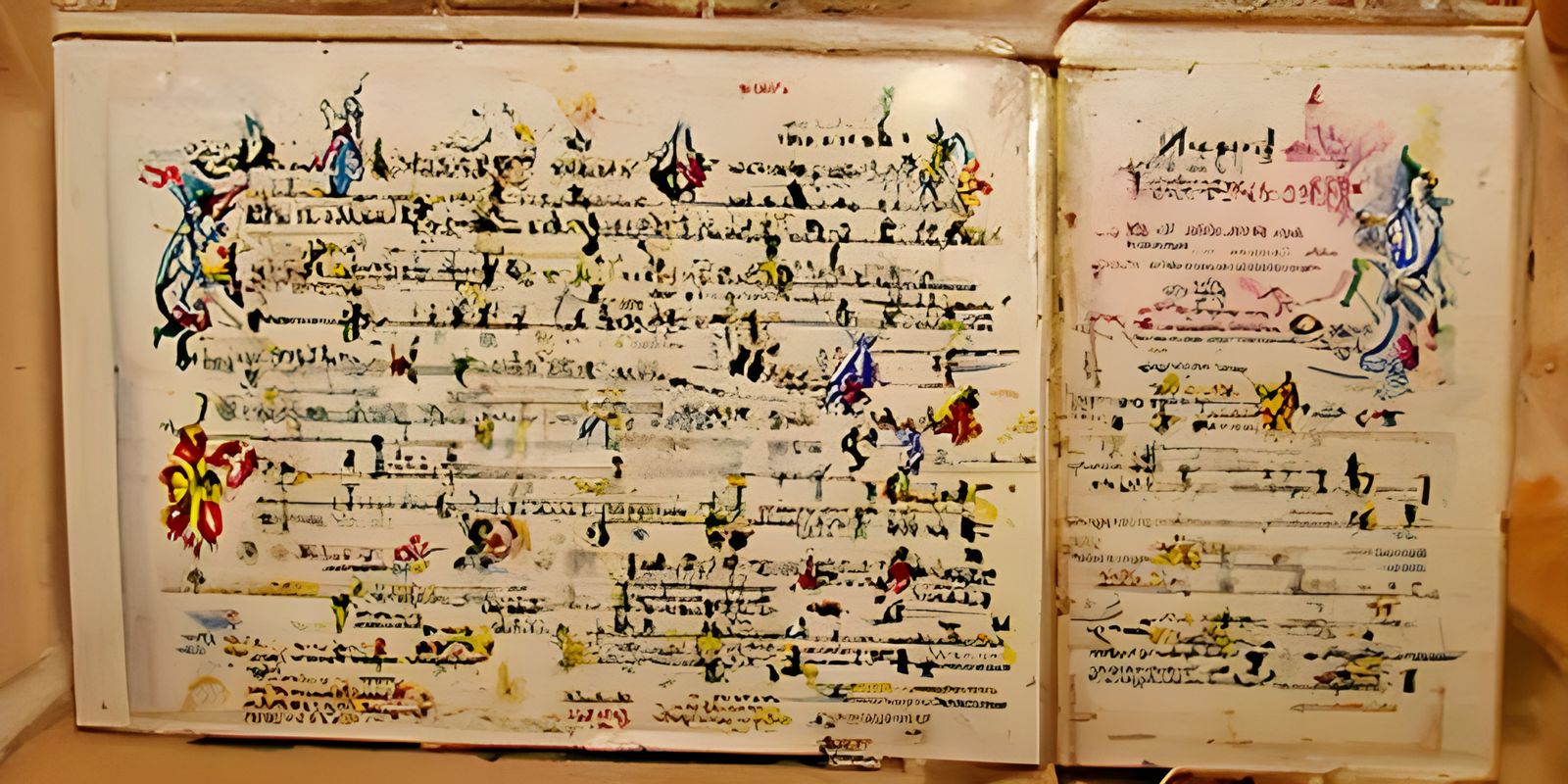 Heavenly Sheet Music Manuscript Illumination