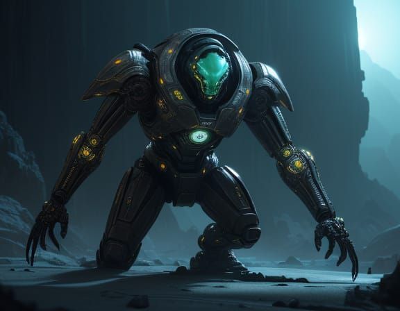 Hydra Alien Planet Investigation: Sci-Fi Film Still