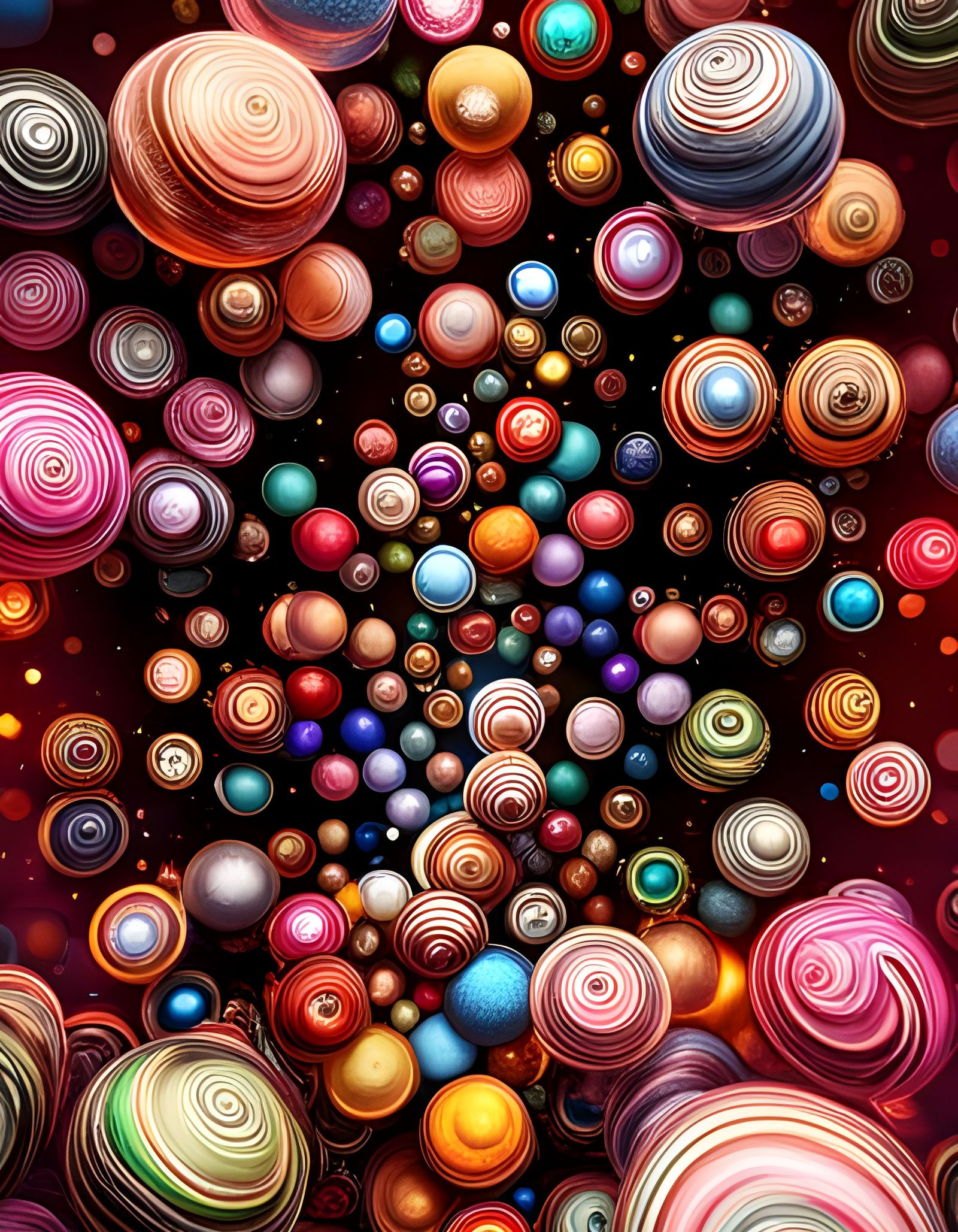Planetary Glass Balls in Vibrant 3D Render