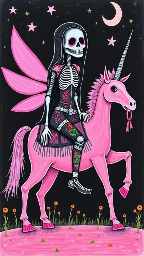 <lora:Death River:1.0> (Pink Happy Reaper of cancer cells )intricate goth, child-like child-like drawing drawing of ...