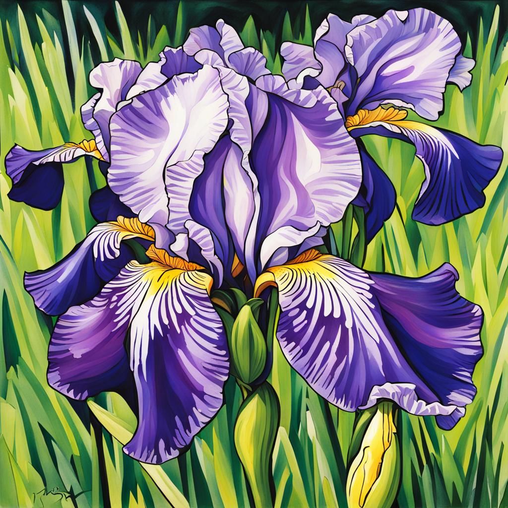 Stunning AI Generated Iris Flower