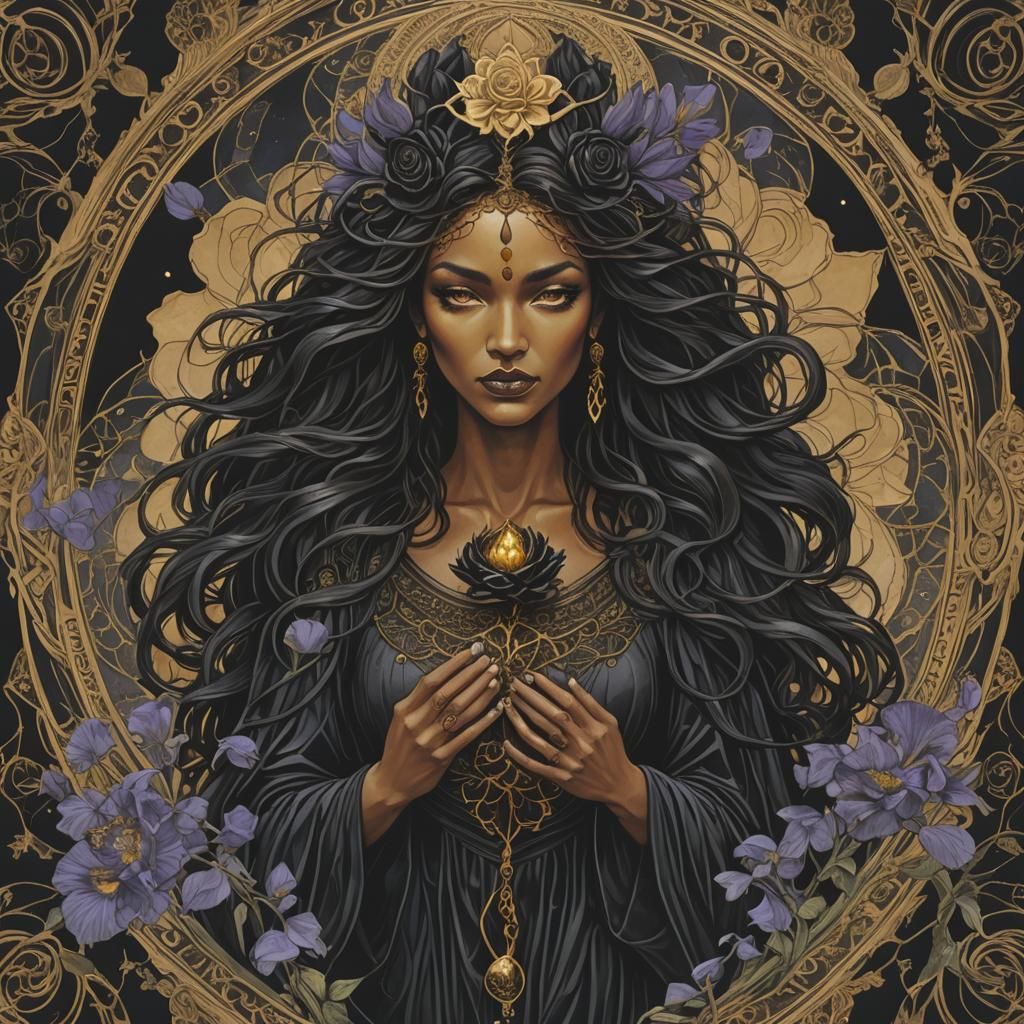 Dark Goddess Hecate in 3D Anime Style